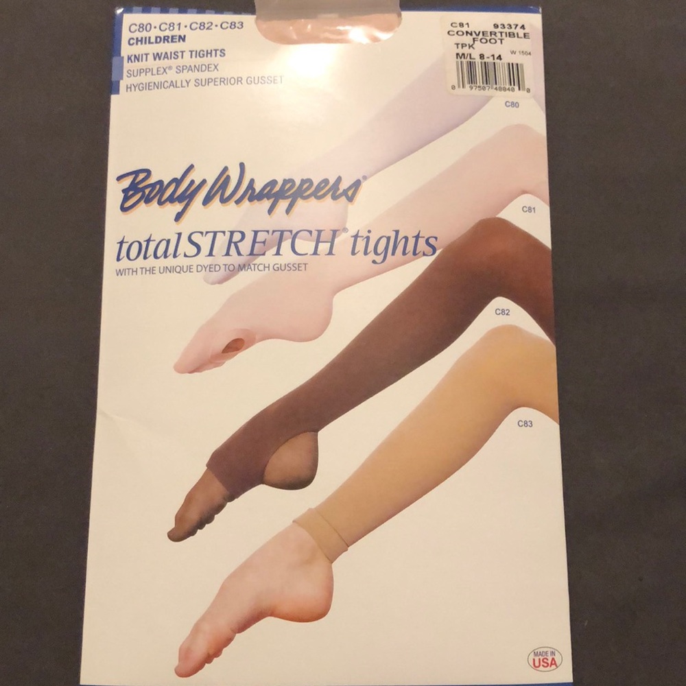 Body Wrappers convertible tights pink C81 M/L